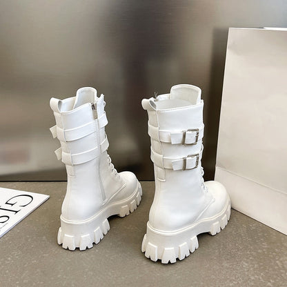 Funki Findz | Boots | Women's Chunky Motorcycle Punk Boots