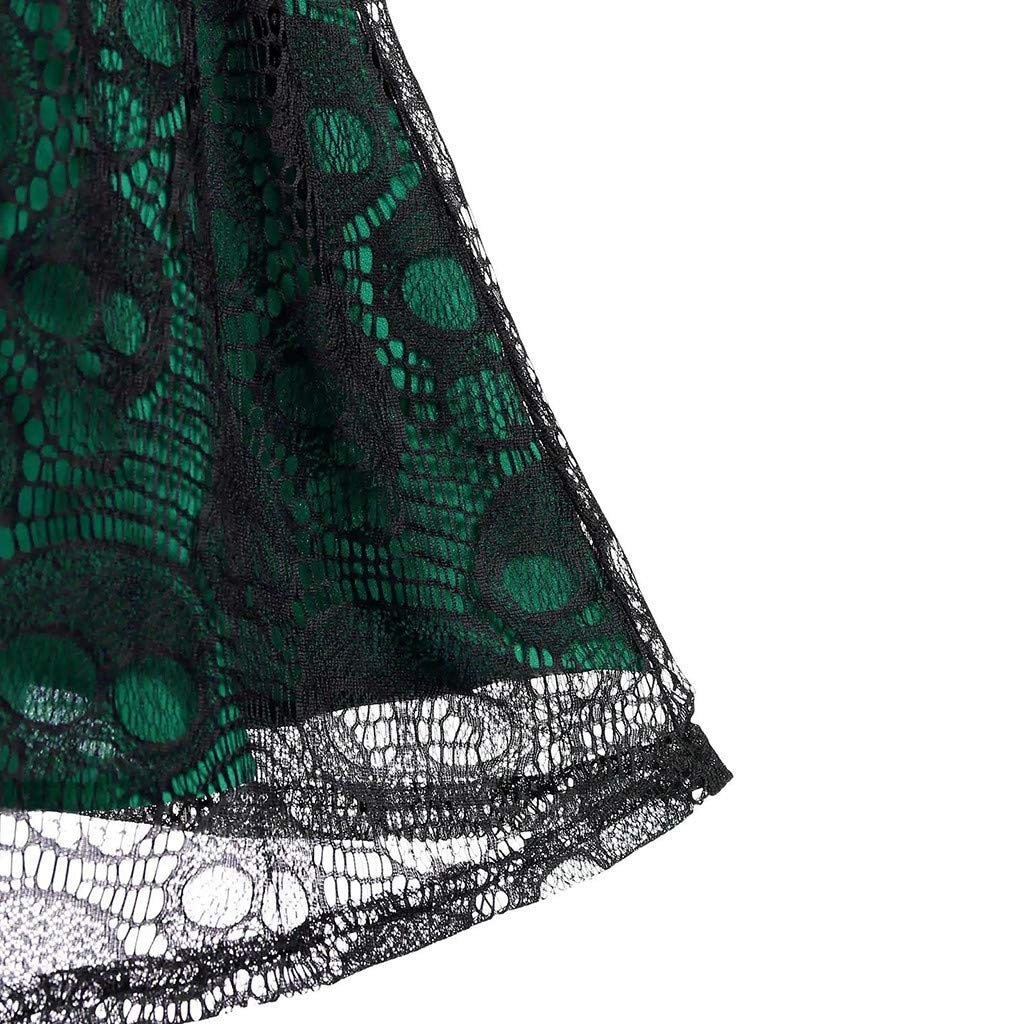 Funki Findz | Dresses | Women's Gothic Skull Lace Mini Dress