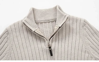 Funki Findz | Sweaters | Men's Mock Neck Vertical Stripe Pullover