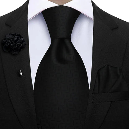 Funki Findz | Neckties | Mens 3Pcs Tie Set | Tie Hanky Corsage