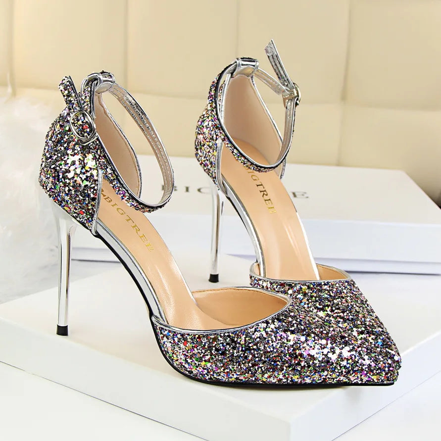 Funki Findz | Shoes | Women's Sparkly Glitter Wedding Sandals