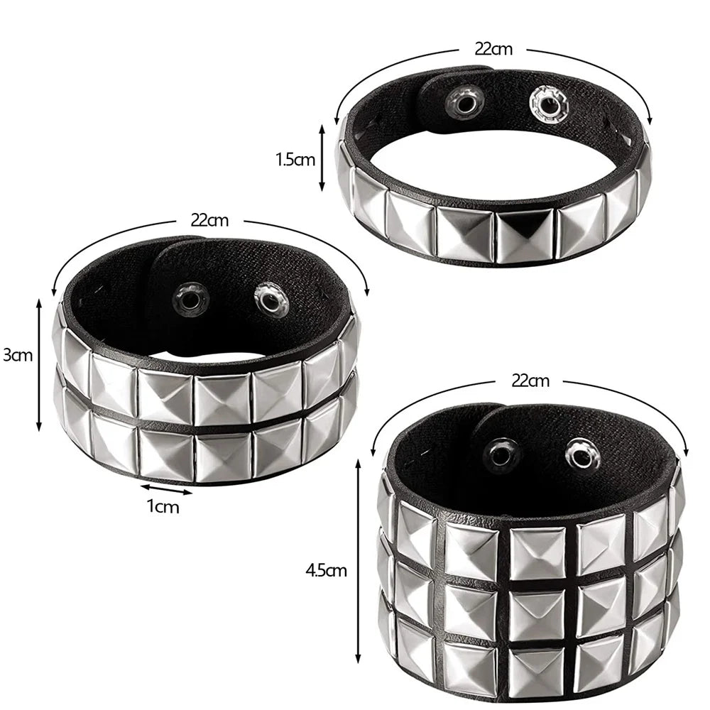 Funki Findz | Bracelets | Unisex Leather Adjustable Cuff Bracelets