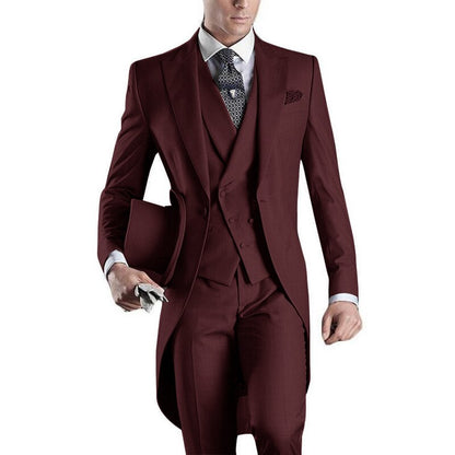 Funki Findz | Suits | Men's Custom 3 Pcs Grooms Suit | Tailcoat