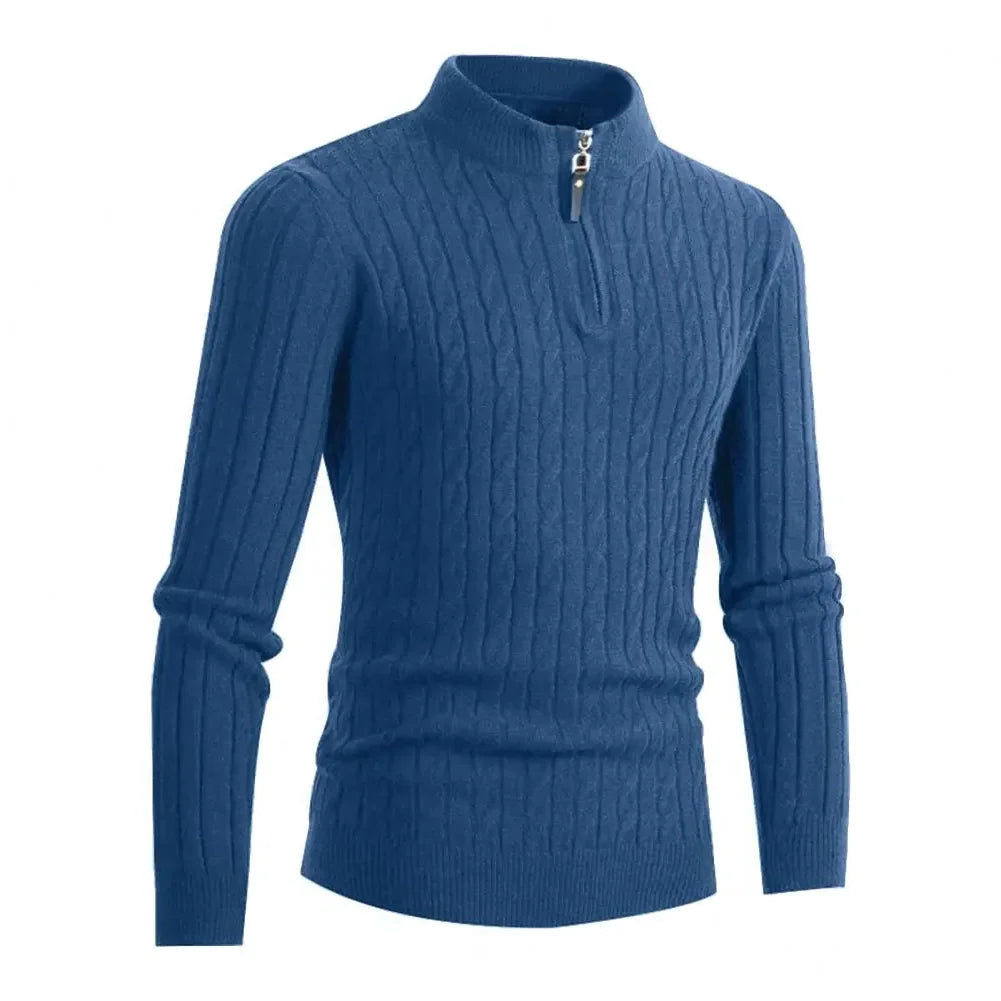Funki Findz | Sweaters | Men's Slim Mock Neck Knitted Pullovers