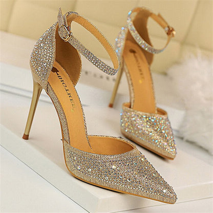 Funki Findz | Shoes | Women's Shiny Rhinestone Designer Heels