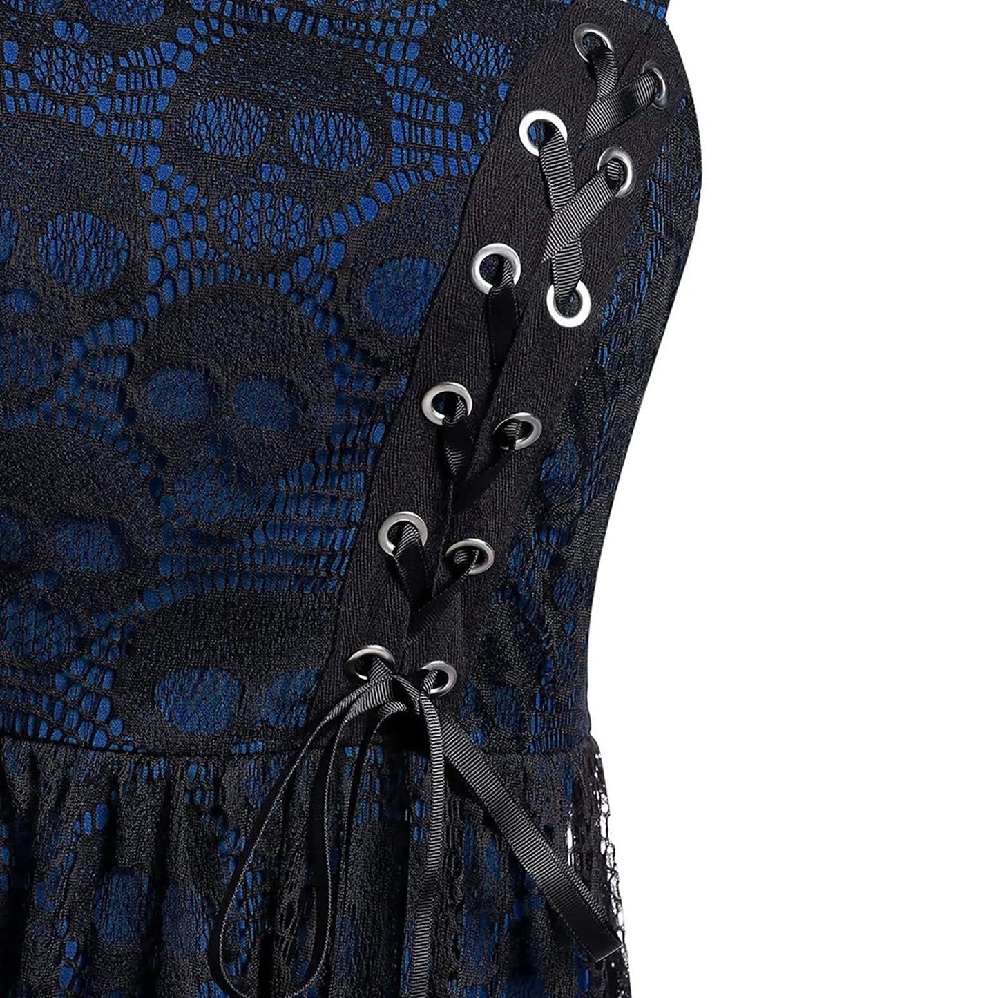Funki Findz | Dresses | Women's Gothic Skull Lace Mini Dress