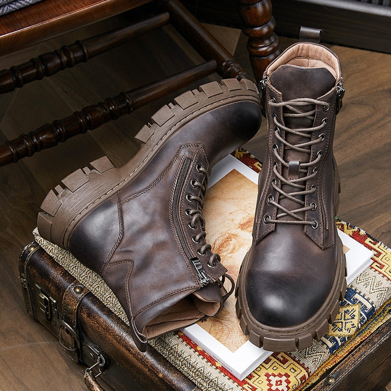 Funki Findz | Boots | Men's Rustic Vintage Leather Ankle Boot