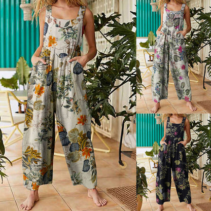 Funki Findz | Pants | Women's Boho Loose Fit Wide Leg Romper