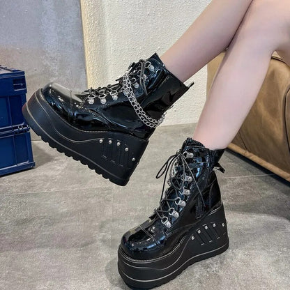 Funki Findz | Boots | Women's Gothic Punk Platform Ankle Boots