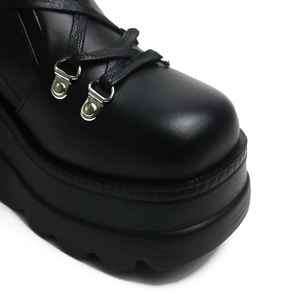 Funki Findz | Boots | Women's Punk High Platform Wedge Boots
