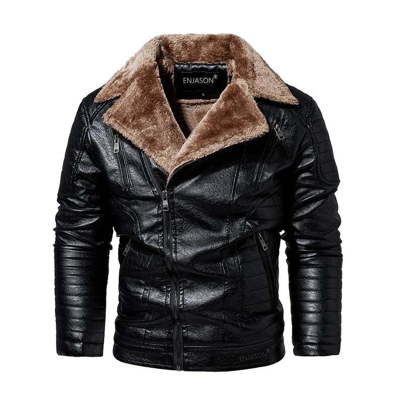 Funki Findz | Jackets | Men's Faux Leather Windbreaker Jacket