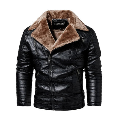 Funki Findz | Jackets | Men's Faux Leather Windbreaker Jacket