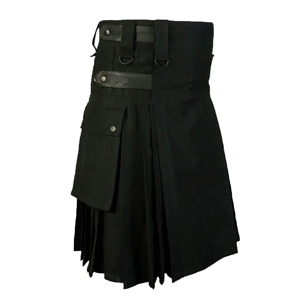 Funki Findz | Skirts | Men's Stylish Gothic Punk Pleated Utility Kilt