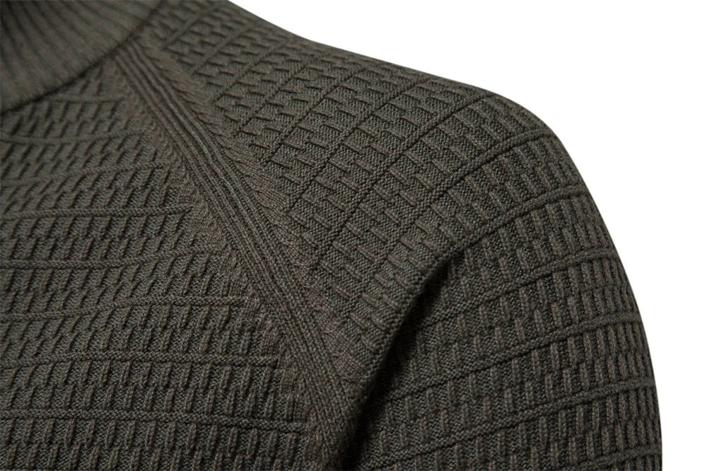 Funki Findz | Sweaters | Men's Mock Neck Button Knit Cardigan