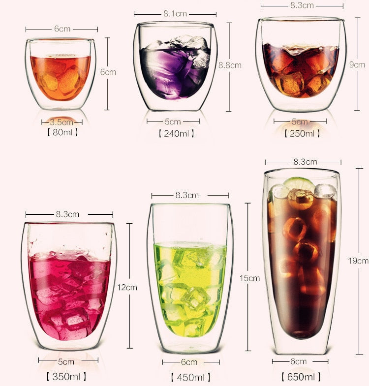 Funki Findz | Cups | Glass Double Wall Expresso Coffee Cup Set