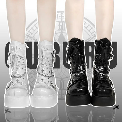 Funki Findz | Boots | Women's Gothic Platform Wedge Boots