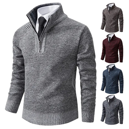 Funki Findz | Sweaters | Men's Casual Stand Collar Zip Pullovers