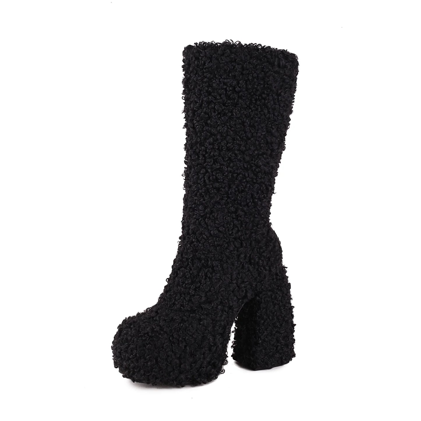 Funki Findz | Boots | Women's Knee-High Fuzzy Platform Boots