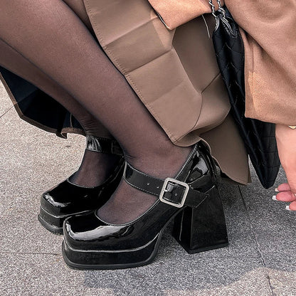 Funki Findz | Shoes | Women's High Patent Square Toe Pumps