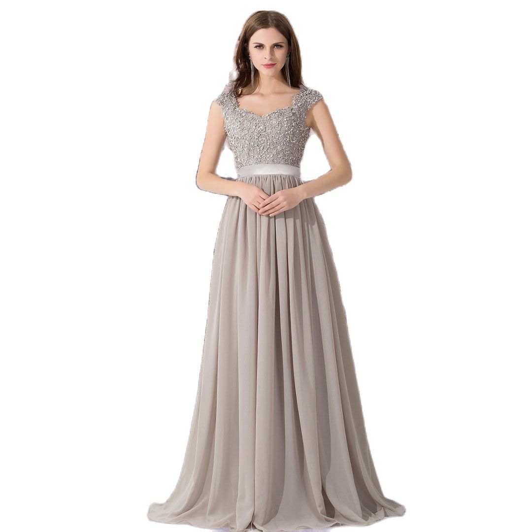 Funki Findz | Dresses | Women's Long Chiffon Satin Lace Dress