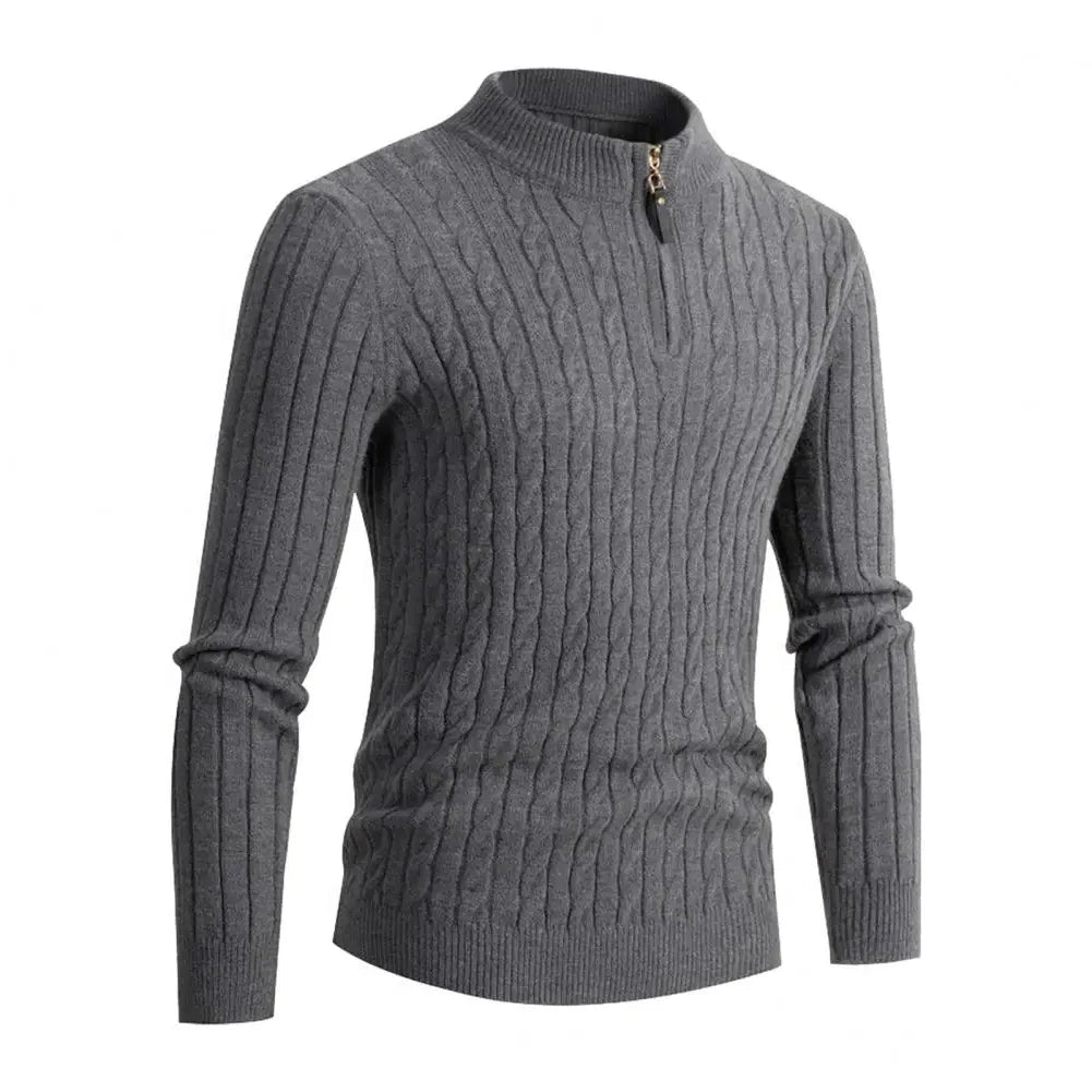 Funki Findz | Sweaters | Men's Slim Mock Neck Knitted Pullovers
