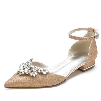 Funki Findz | Shoes | Women's Crystal Beaded  Bridal Prom Flats