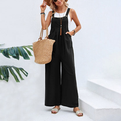 Funki Findz | Pants | Women's Casual Wide Leg Pantsuit Overalls