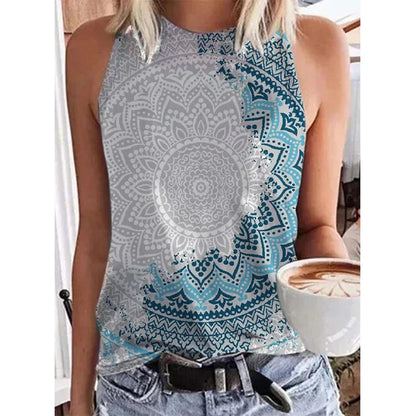 Funki Findz | Shirts | Women's Paisley 3D Print Retro Tank Tops