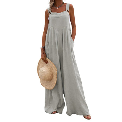 Funki Findz | Pants | Women's Elegant Wide Leg Bib Romper