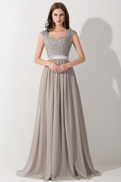 Funki Findz | Dresses | Women's Long Chiffon Satin Lace Dress