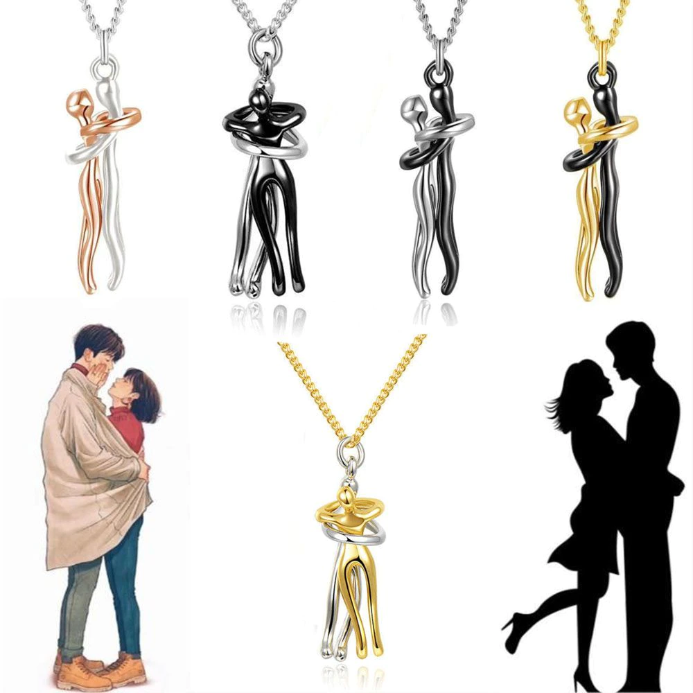 Funki Findz | Necklaces | Unisex Lovers Embrace Hug Necklace