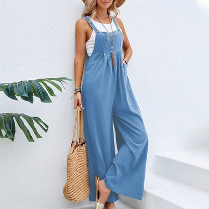 Funki Findz | Pants | Women's Casual Wide Leg Pantsuit Overalls