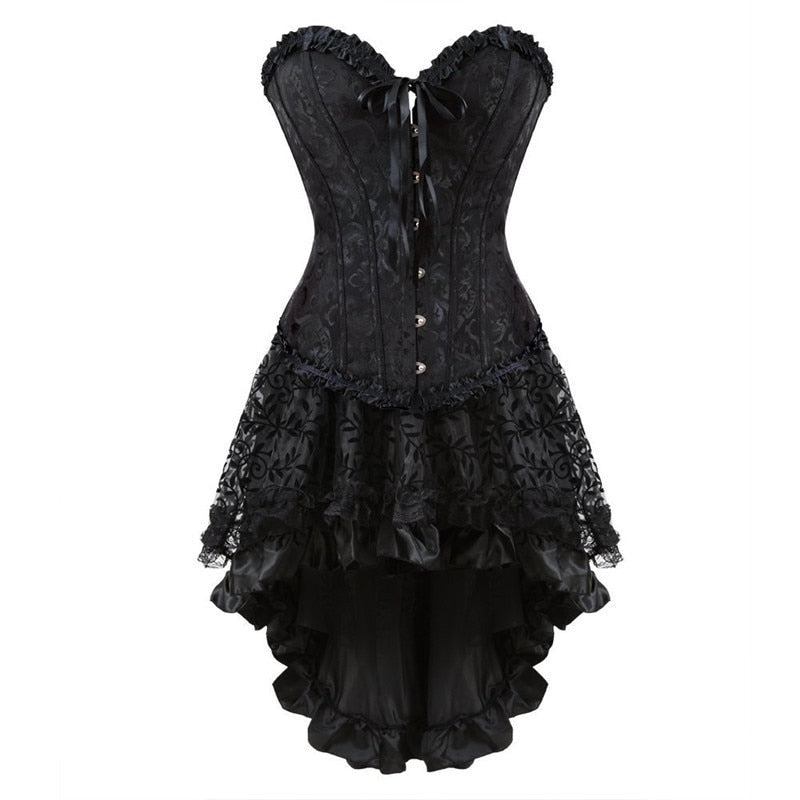 Funki Findz | Dresses | Women's Victorian Corset Dress 2Pcs Set