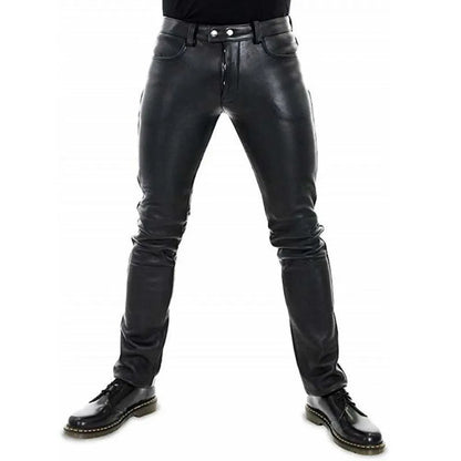Funki Findz | Pants | Men's Luxury Faux Leather Slim Fit Pants