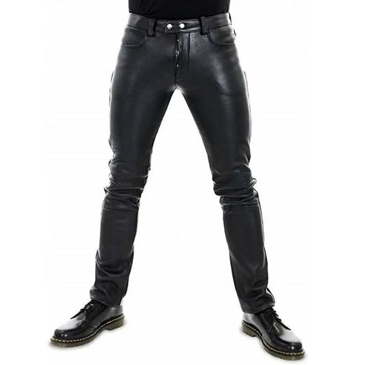Funki Findz | Pants | Men's Luxury Faux Leather Slim Fit Pants