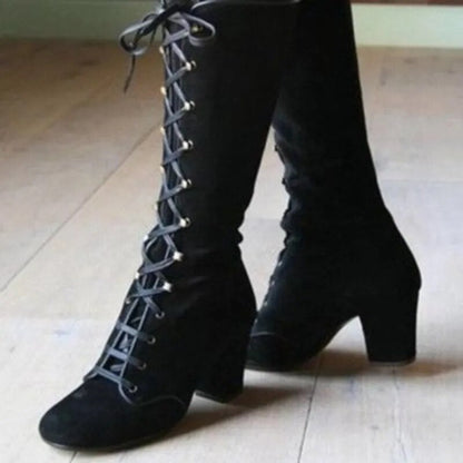 Funki Findz | Boots | Women's Steampunk Lace Up Granny Boots