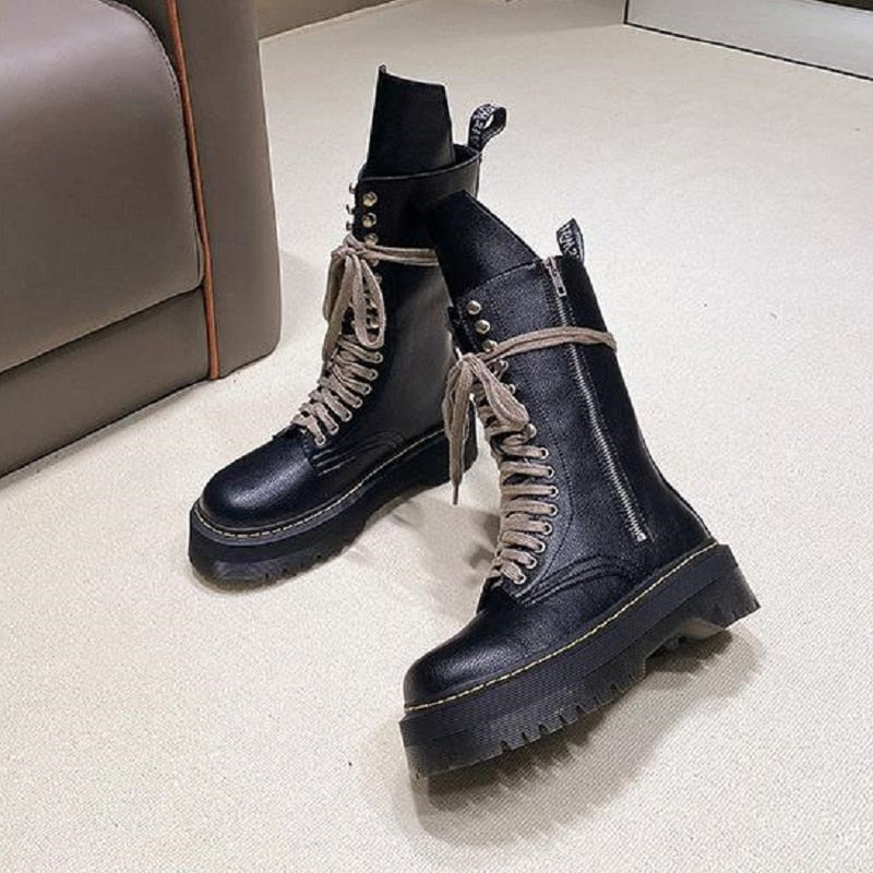 Funki Findz | Boots | Women's Mid Calf Biker Style Punk Boots