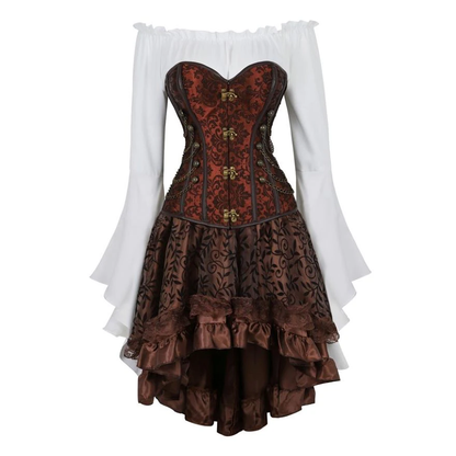 Funki Findz | Dresses | Women's Steampunk Top Corset Skirt Set