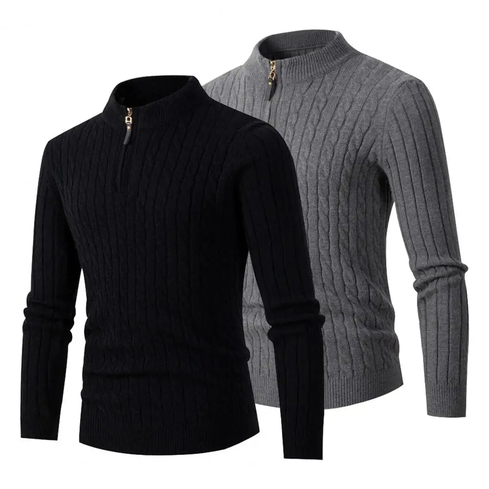 Funki Findz | Sweaters | Men's Slim Mock Neck Knitted Pullovers