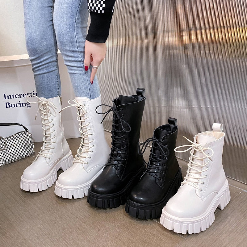 Funki Findz | Boots | Women's Gothic Punk Chunky Platform Boot