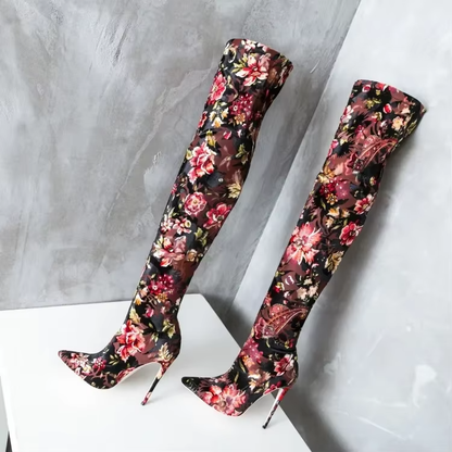 Funki Findz | Boots | Women's Over Knee Stretch Stiletto Boots