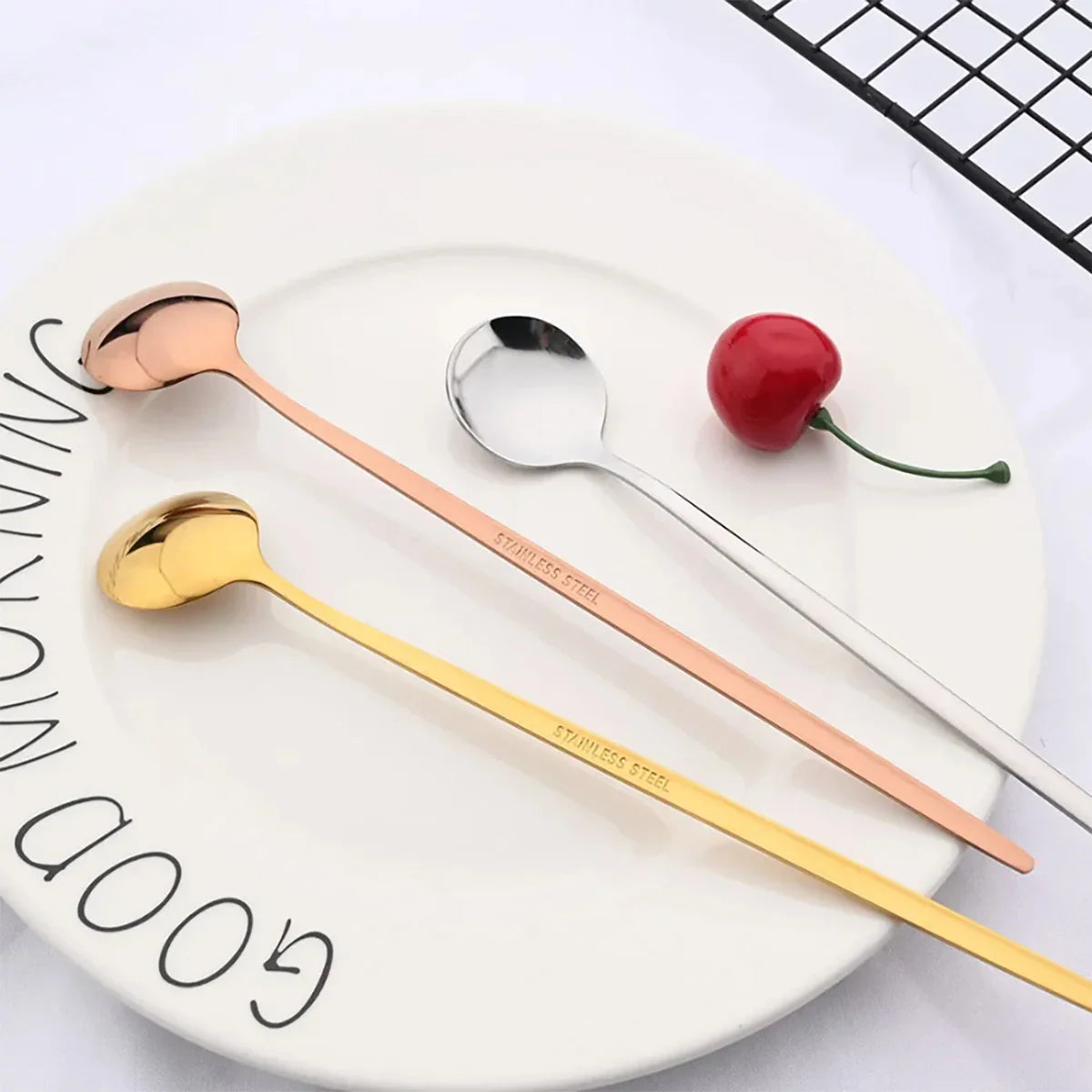 Funki Findz | Spoons | 6pcs Long Handle Ice Cream Soda Spoon