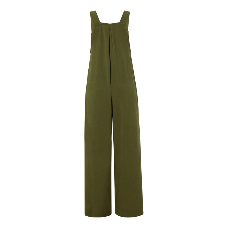 Funki Findz | Pants | Women's Elegant Wide Leg Bib Romper