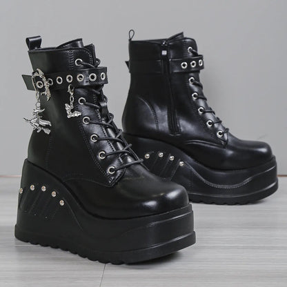 Funki Findz | Boots | Women's Punk Chunky Platform Creepers