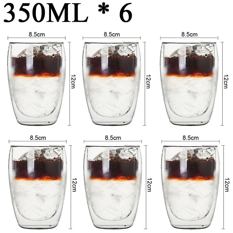 Funki Findz | Cups | Glass Double Wall Borosilicate Mug Sets
