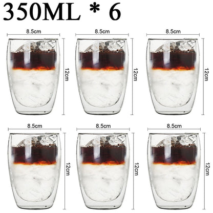Funki Findz | Cups | Glass Double Wall Borosilicate Mug Sets