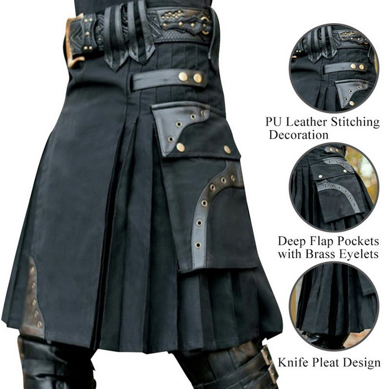 Funki Findz | Skirts | Men's Steampunk Cosplay Larp Utility Kilts