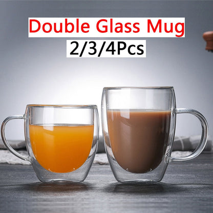 Funki Findz | Cups | Glass Double Wall Borosilicate Mug 2/3/4