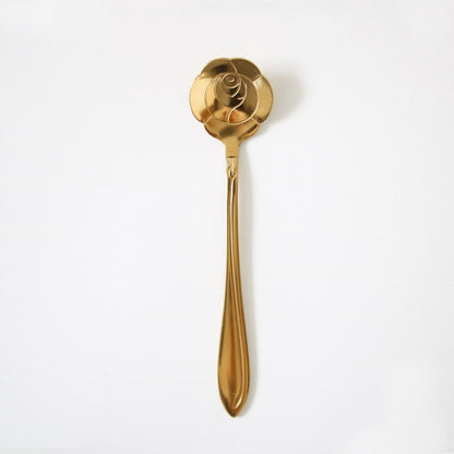 Funki Findz | Spoons | Vintage Gold Flower Coffee Spoons 8 Pcs