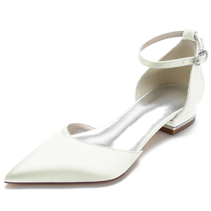 Funki Findz | Shoes | Women's Satin Pointy Toe Wedding Flats